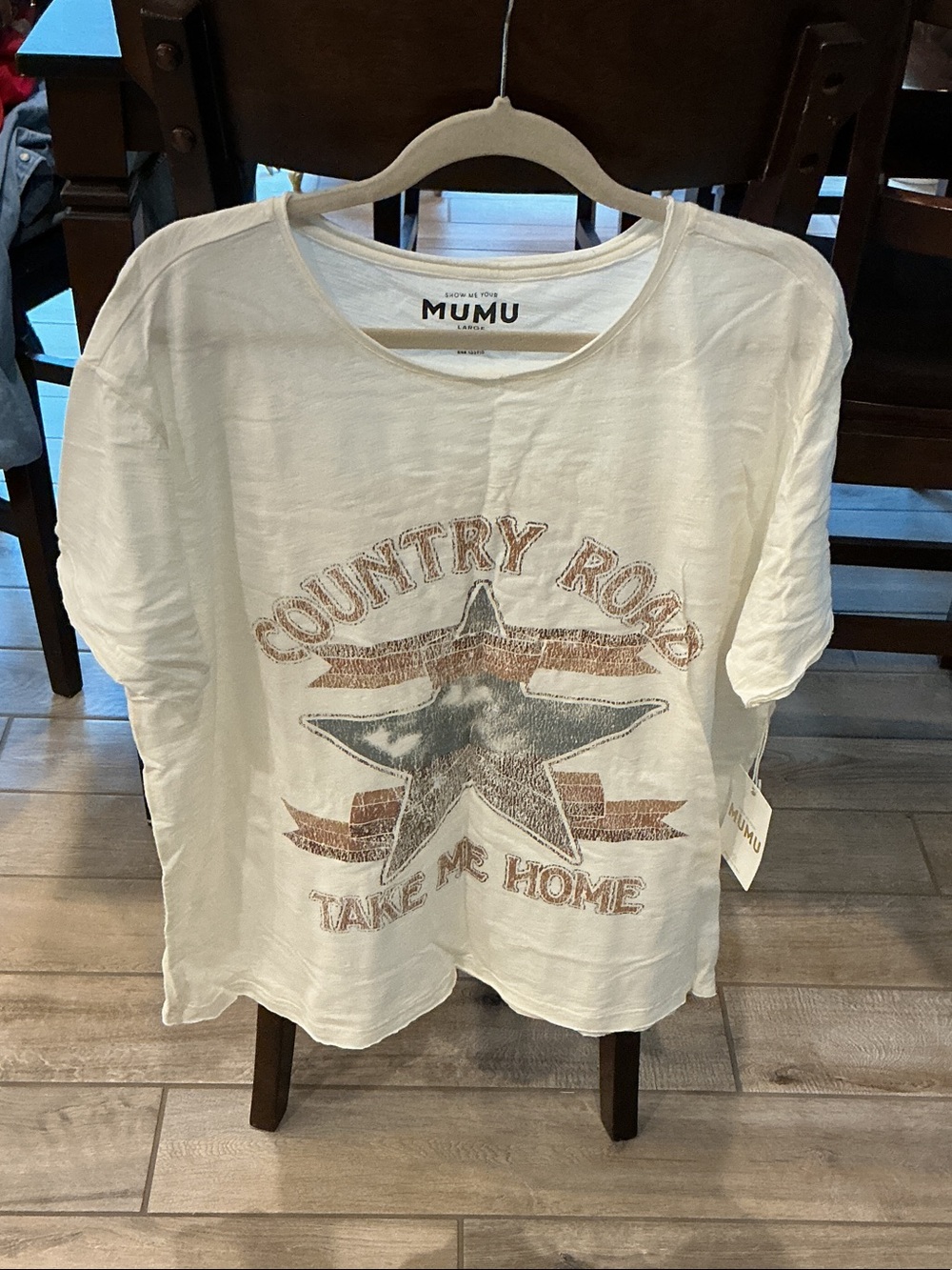 Show Me Your MuMu White 'Country Road' Graphic Tee